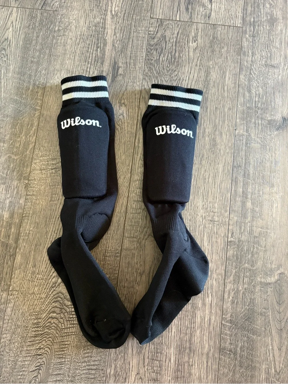 Wilson Black Athletic Socks with White Striped Cuff